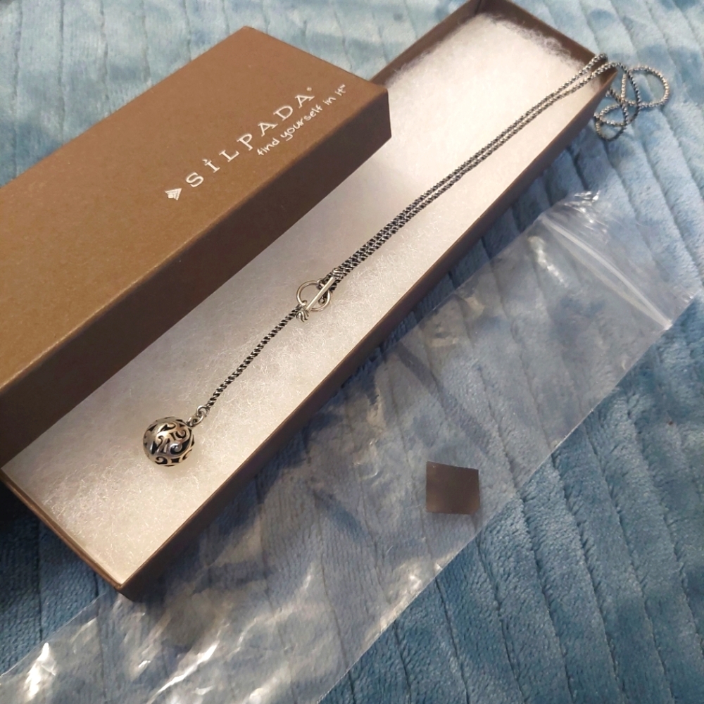 Silpada Oxidized Sterling Lariat Necklace
